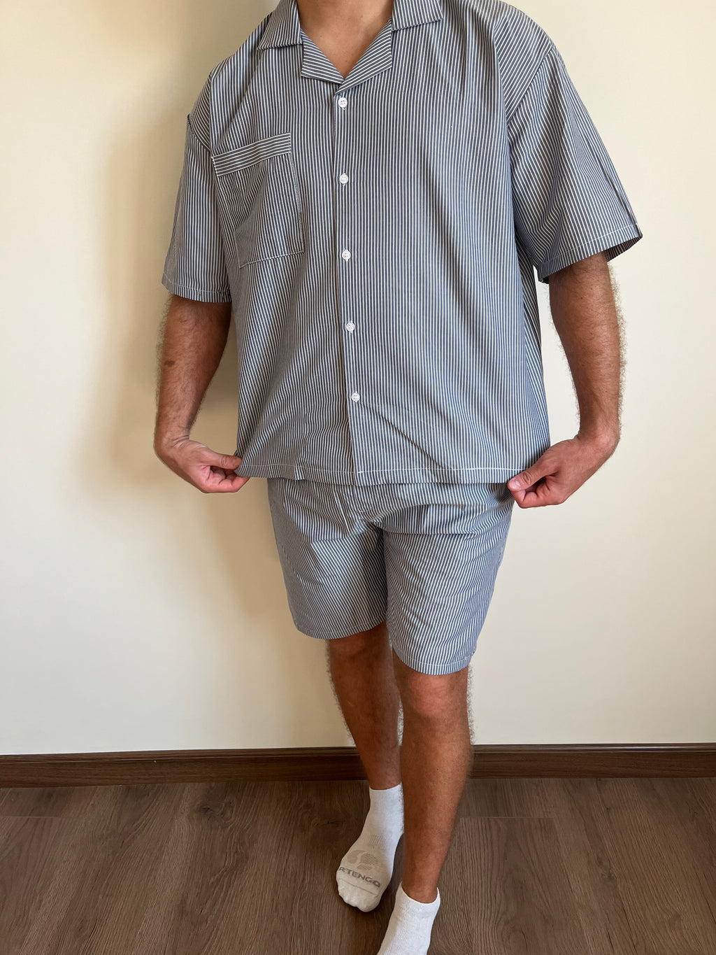 Cotton Navy stripped Pyjama Set