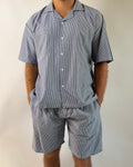 Cotton Navy Striped Pyjama Set