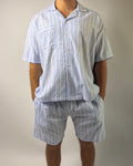 Cotton Blue Striped Pyjama Set