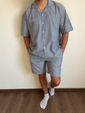 Cotton Navy stripped Pyjama Set